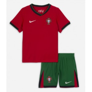 Fotbalové Dres Portugalsko Dětské Domácí Oblečení ME 2024 Krátký Rukáv (+ trenýrky)